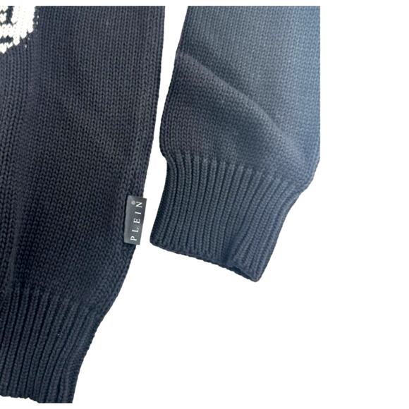 Philipp Plein Black Teddy Bear Round Neck Pullover Sweater Size XXL - Picture 10 of 11